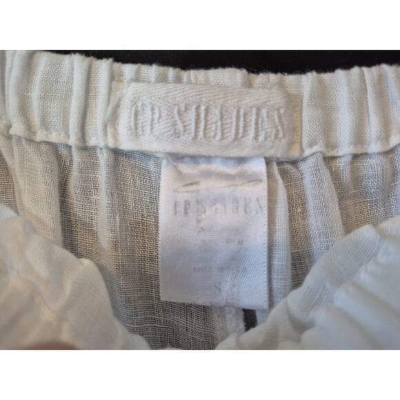 CP Shades Womens Designer 100% Linen White Semi Sheer Ari Pants Small - Picture 5 of 8